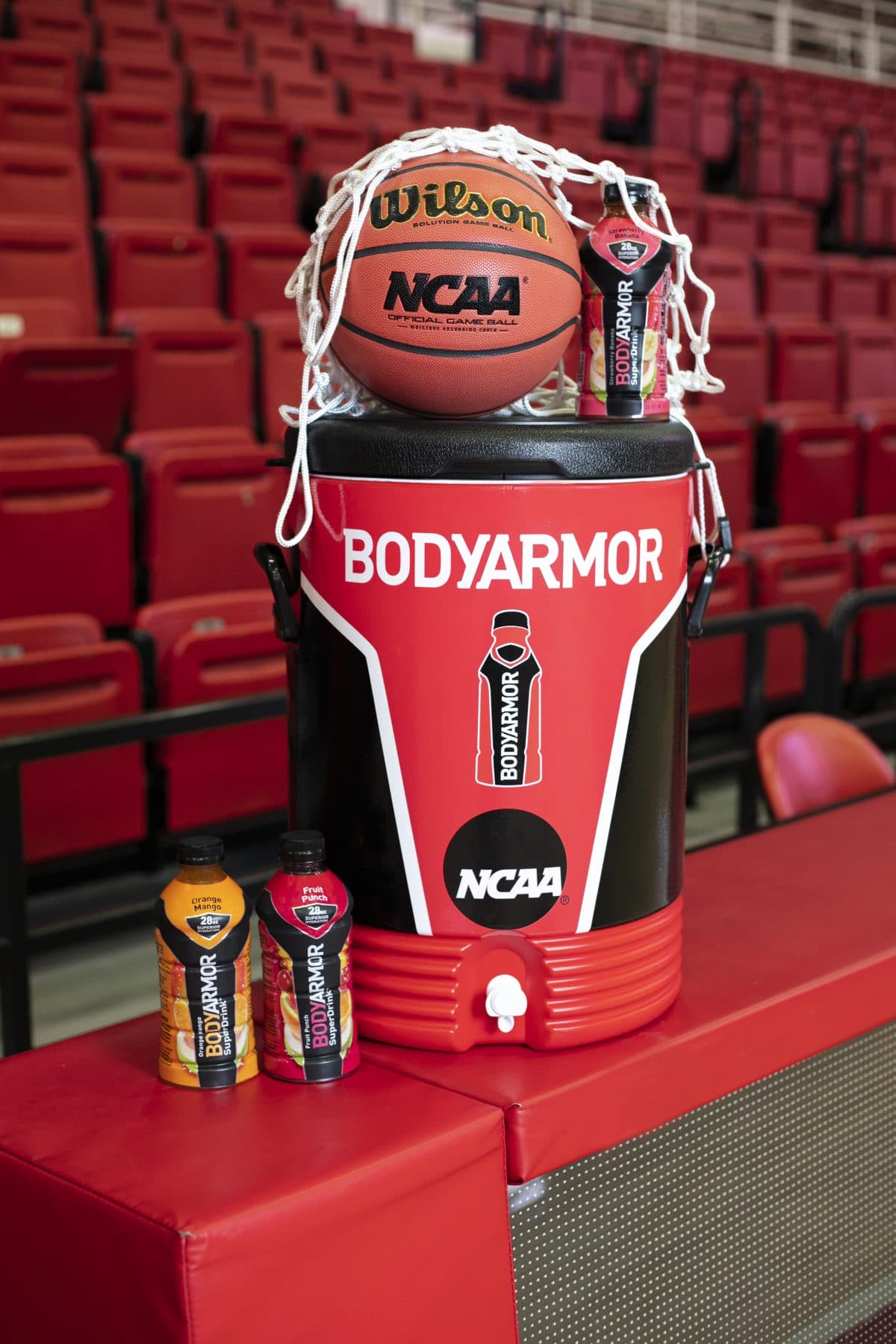 BodyArmor drink, branding replacing Powerade at NCAA championships